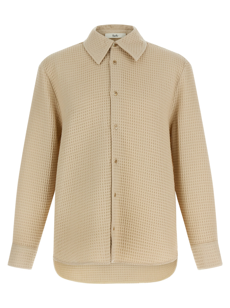 SÉFR Beige Cotton Blouse