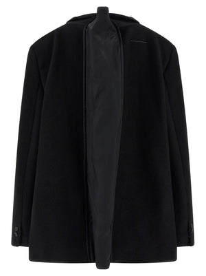 MM6 Maison Margiela Schwarzer Blazer aus reiner Schurwolle