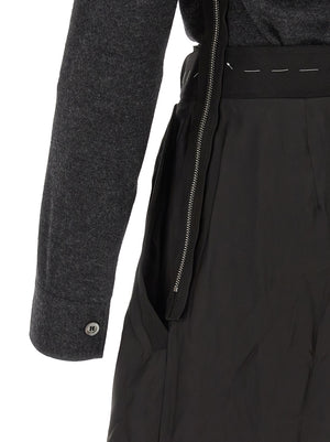 Maison Margiela Graues Midikleid aus reiner Schurwolle