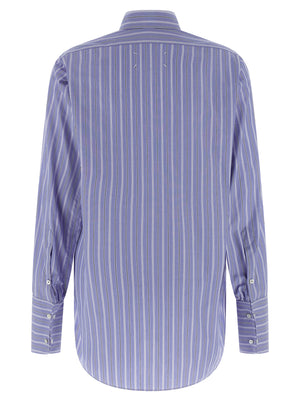 Maison Margiela Blaue Baumwollbluse
