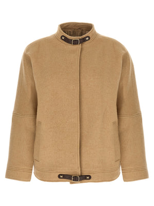 Max Mara Beige Kaschmir Bomberjacke