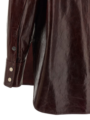 Sportmax Bordeaux Lammlederbluse