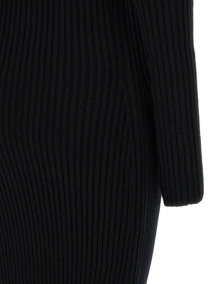 Max Mara Langes Wollkleid in Schwarz