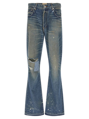 GALLERY DEPT. Blaue Baumwoll-Jeans mit ausgestelltem Bein