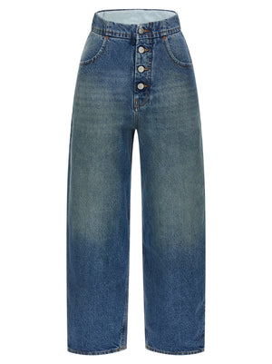 MM6 Maison Margiela Blaue Jeans aus Baumwolle im geraden Schnitt