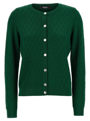 Versace Zweifarbige Viskose-Strickjacke