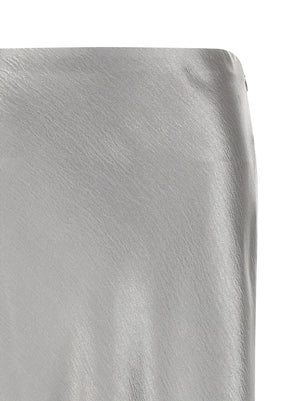 Tory Burch Grauer Midirock aus Polyester