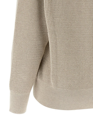 Brunello Cucinelli Beige Cotton Cardigan