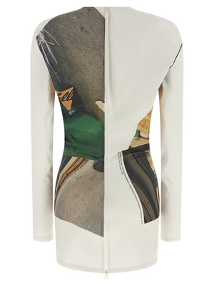 Issey Miyake Weiße Strickjacke aus Polyamid