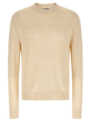 Jil Sander Beige Strickjacke aus Hanf