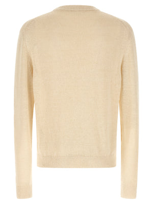 Jil Sander Beige Strickjacke aus Hanf