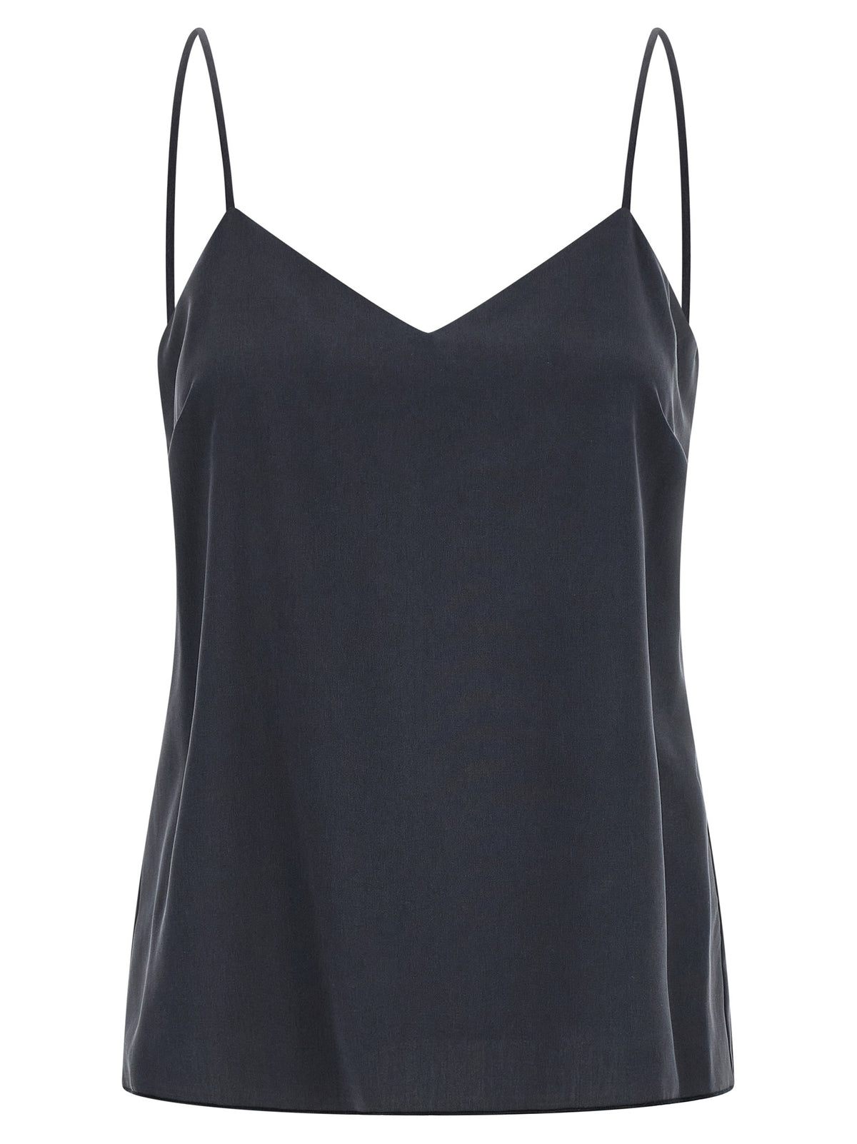 Max Mara Graues ärmelloses Seidentop