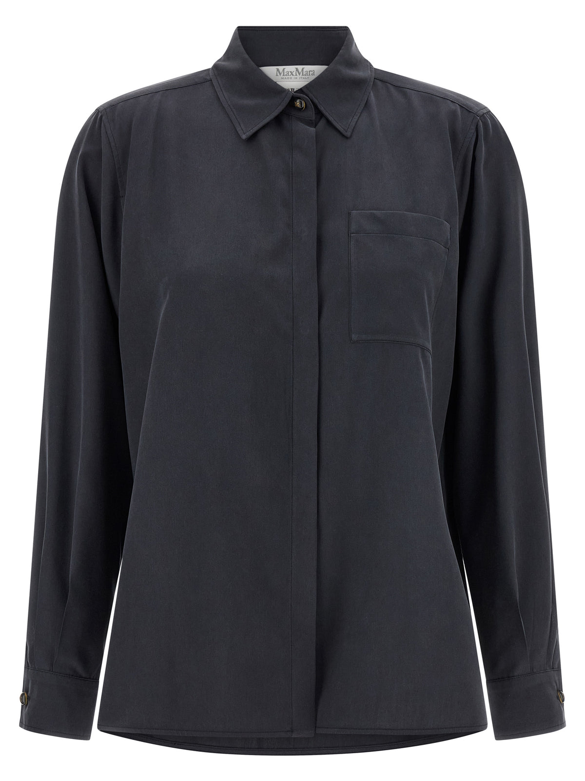 Max Mara Graue Seidenbluse