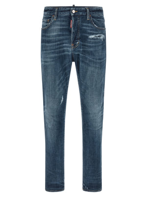 Dsquared² Blaue Jeans aus Baumwolle im geraden Schnitt
