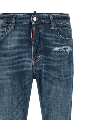 Dsquared² Blaue Jeans aus Baumwolle im geraden Schnitt