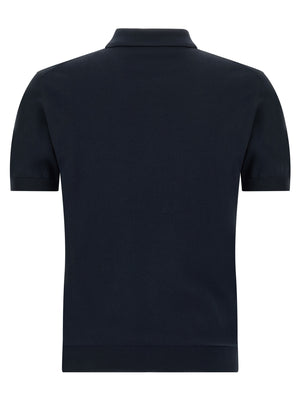 Etro Blaues Baumwoll-Polohemd
