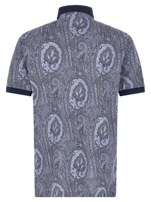 Etro Blaues Baumwoll-Polohemd