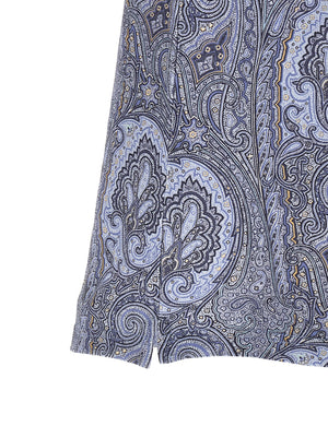 Etro Blaues Baumwoll-Polohemd