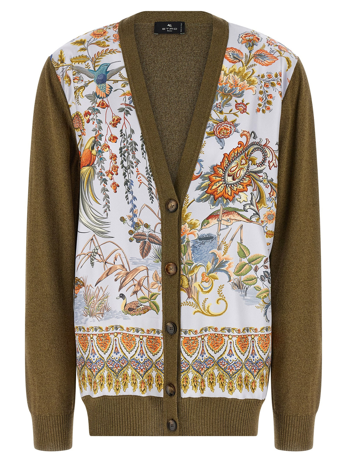 Etro Baumwoll-Cardigan in Zweifarbenoptik