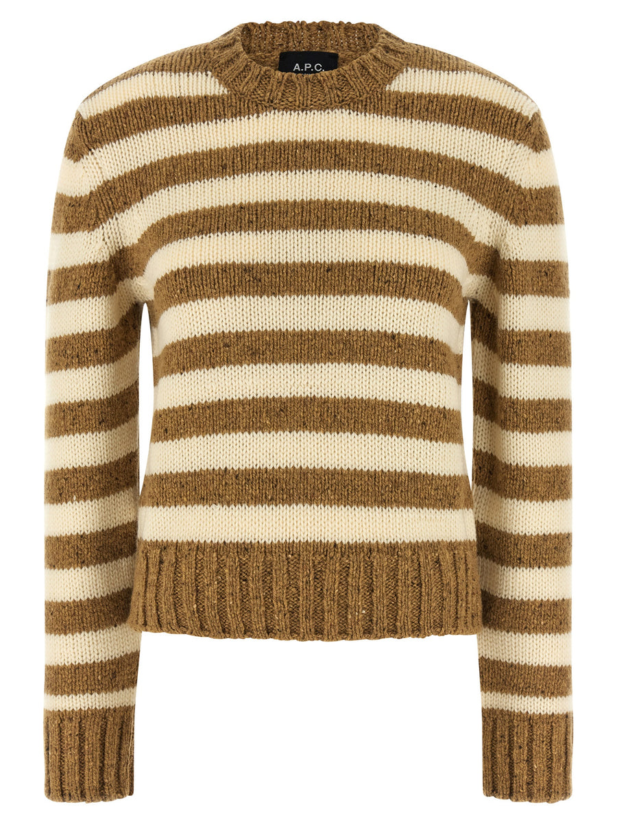 A.P.C. Brauner Cardigan aus reiner Schurwolle