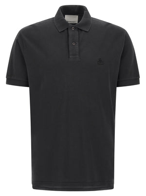 Isabel Marant Schwarzes Baumwoll-Poloshirt