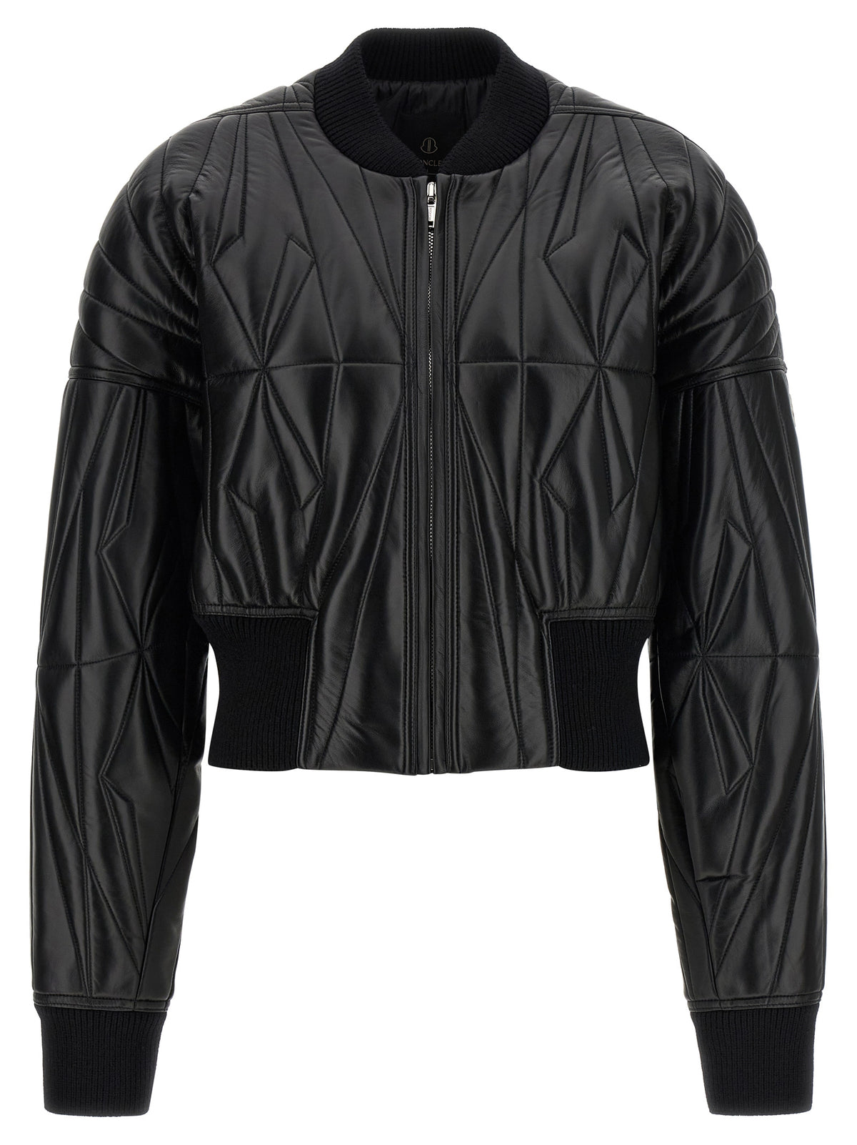 Rick Owens Schwarze Lammlederjacke