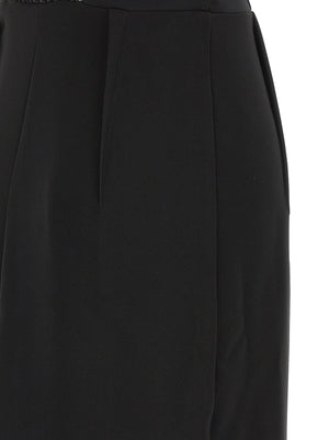 Elisabetta Franchi Schwarzes Maxikleid aus Polyester