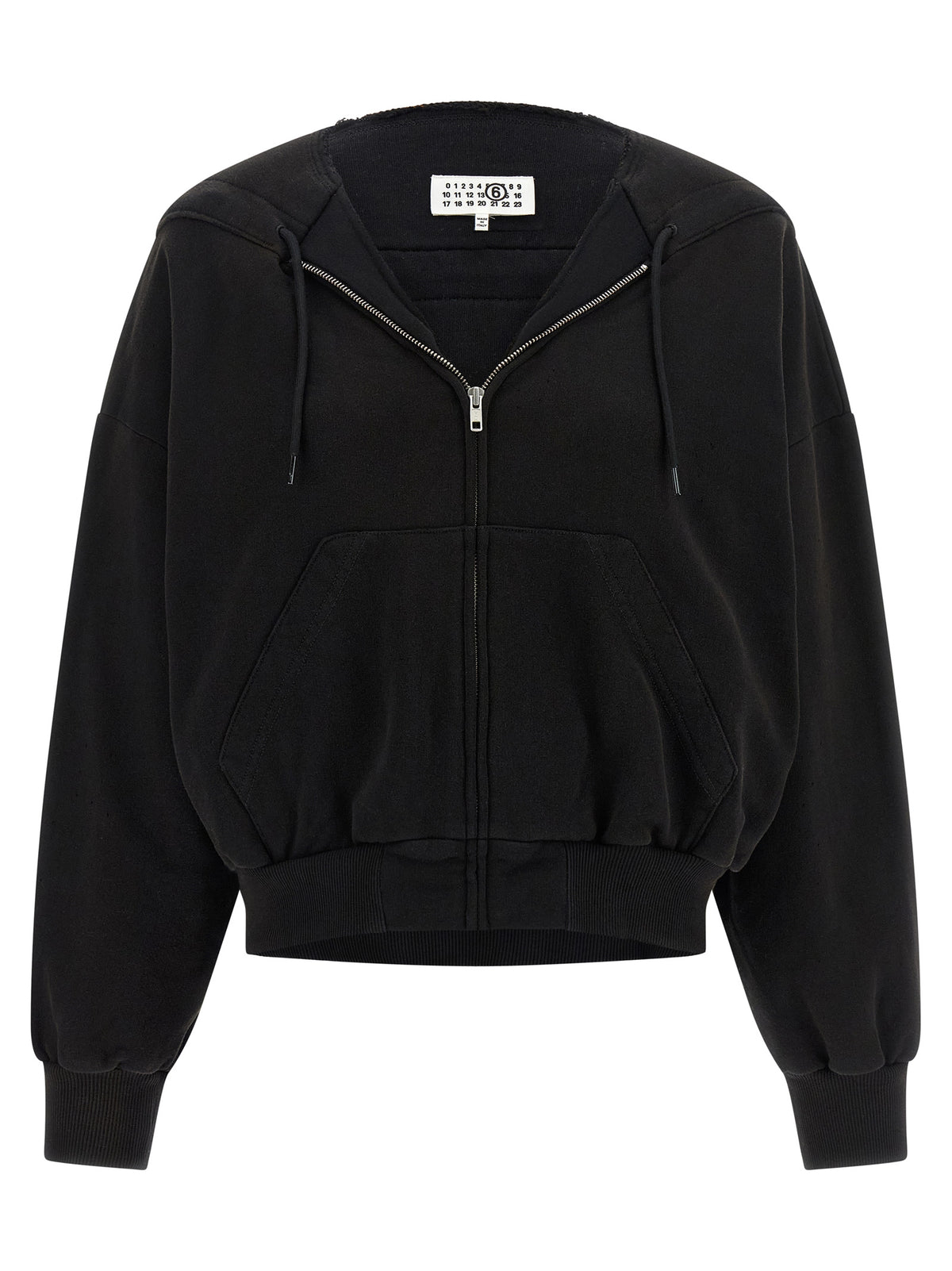 MM6 Maison Margiela Schwarzer Baumwoll-Sweatshirt