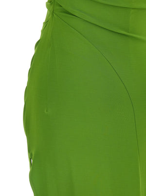 Elisabetta Franchi Zweifarbige Viskose-Maxikleid