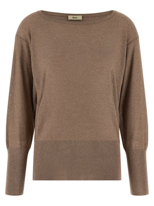 Herno Brauner Viskose-Cardigan
