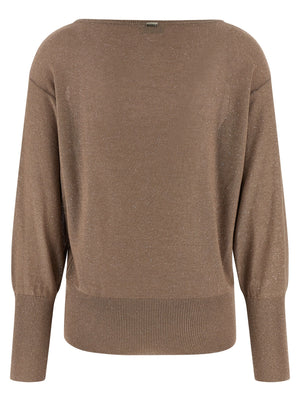 Herno Brauner Viskose-Cardigan