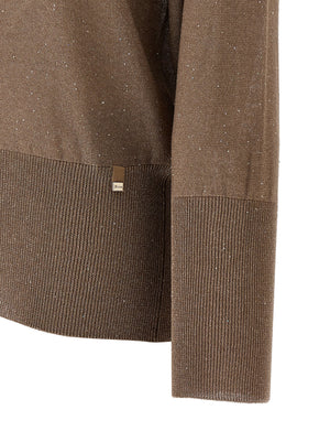 Herno Brauner Viskose-Cardigan