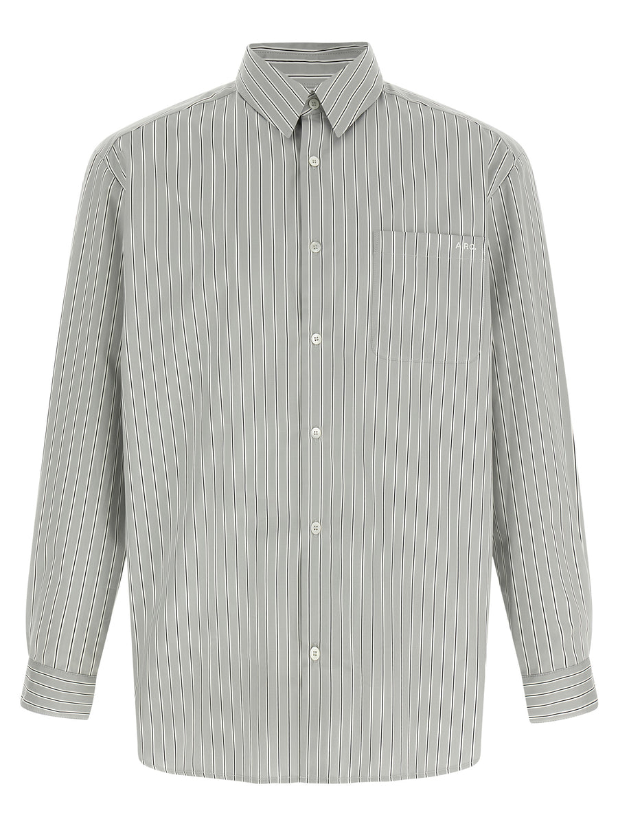 A.P.C. Graue Baumwollbluse