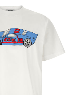 Moschino Weißes Baumwoll-T-Shirt