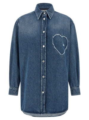 Moschino Blaue Baumwollbluse