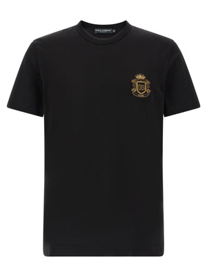 Dolce & Gabbana Schwarzes Baumwoll-T-Shirt