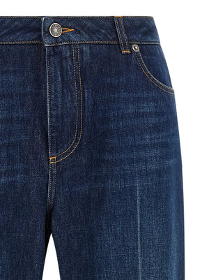 Dolce & Gabbana Blaue Jeans aus Baumwolle im geraden Schnitt