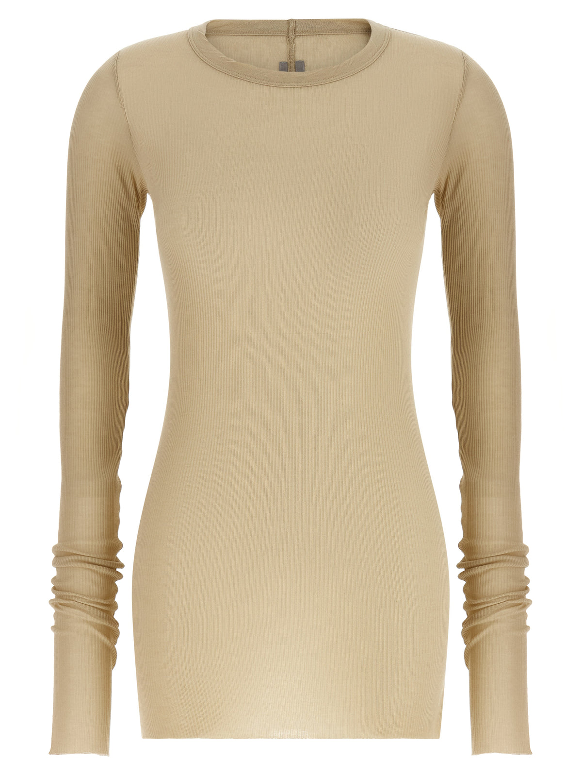 Rick Owens Beige Viskose Langarm-T-Shirt