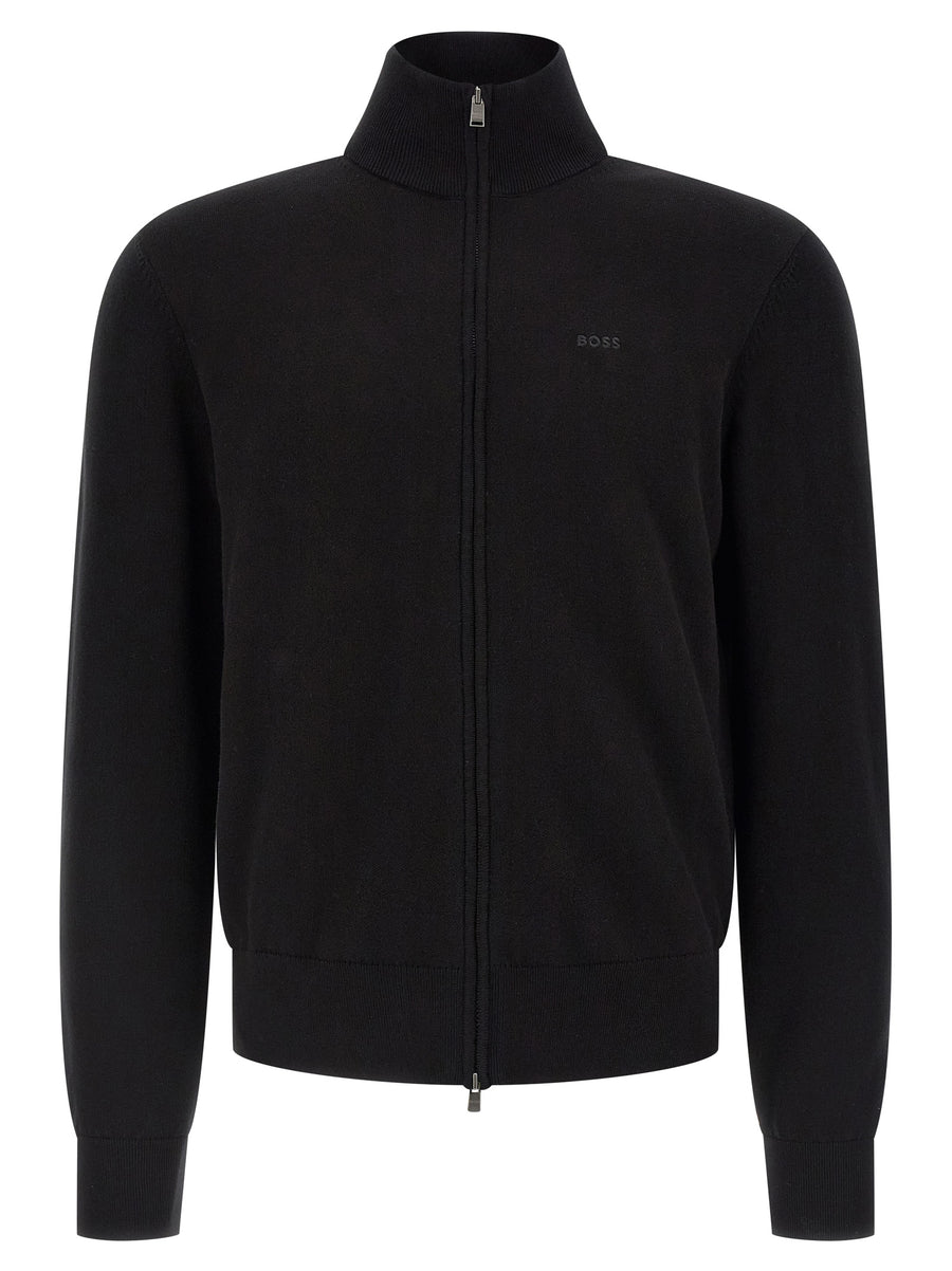 Black Cotton Cardigan