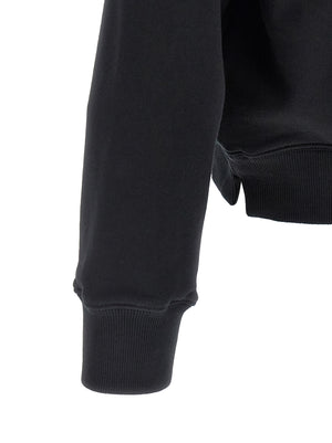 Off-White Schwarzer Baumwoll-Sweatshirt