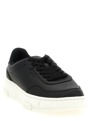 Hugo Boss Schwarze Low-Top-Sneaker aus Polyester