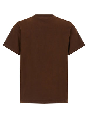 Entire Studios Braunes Baumwoll-T-Shirt