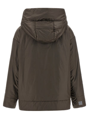 Max Mara Braune Shell-Jacke aus Polyester