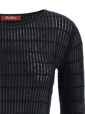 Max Mara Blauer Seiden-Cardigan