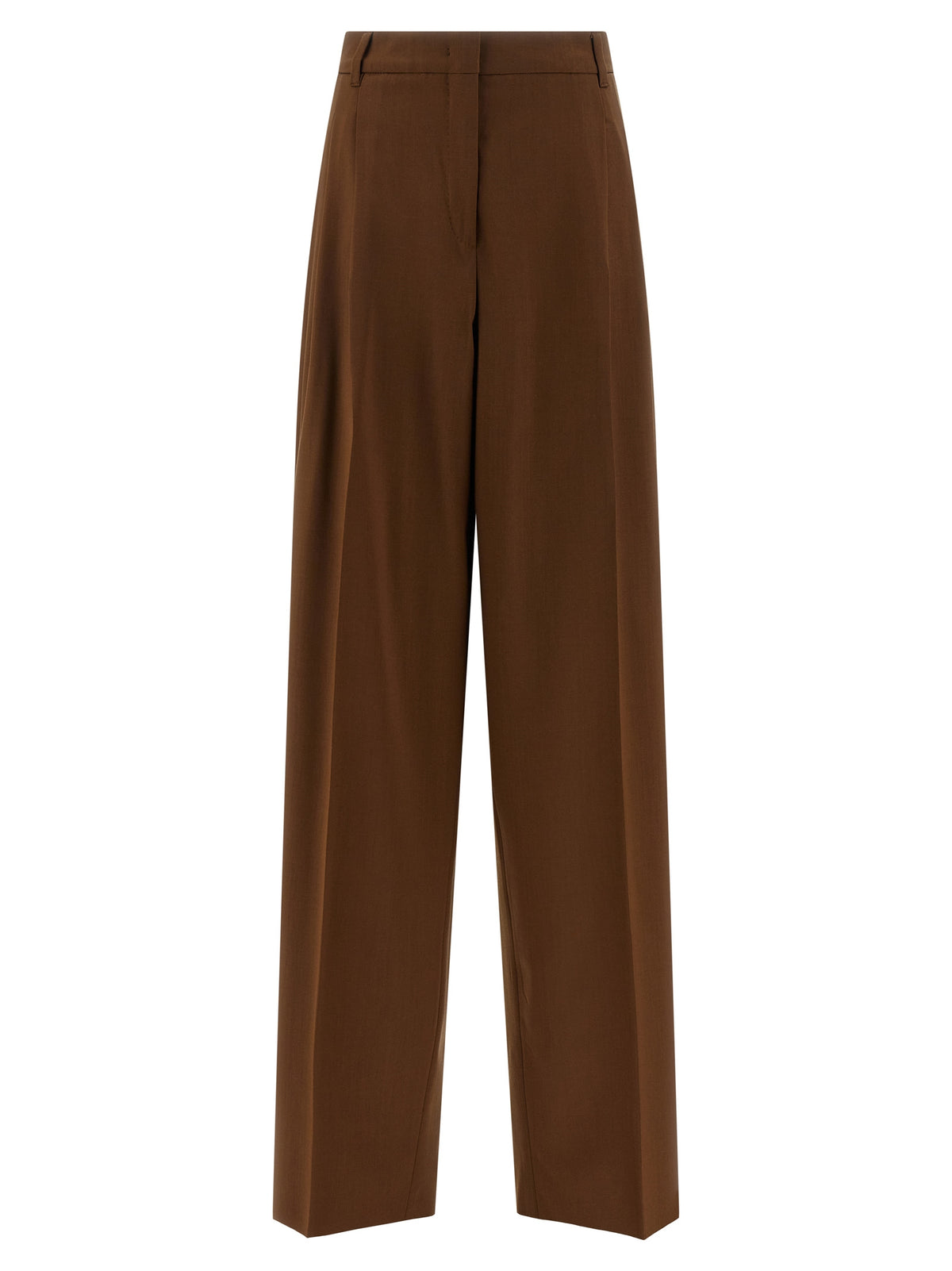 Max Mara Braune Hose aus reiner Schurwolle