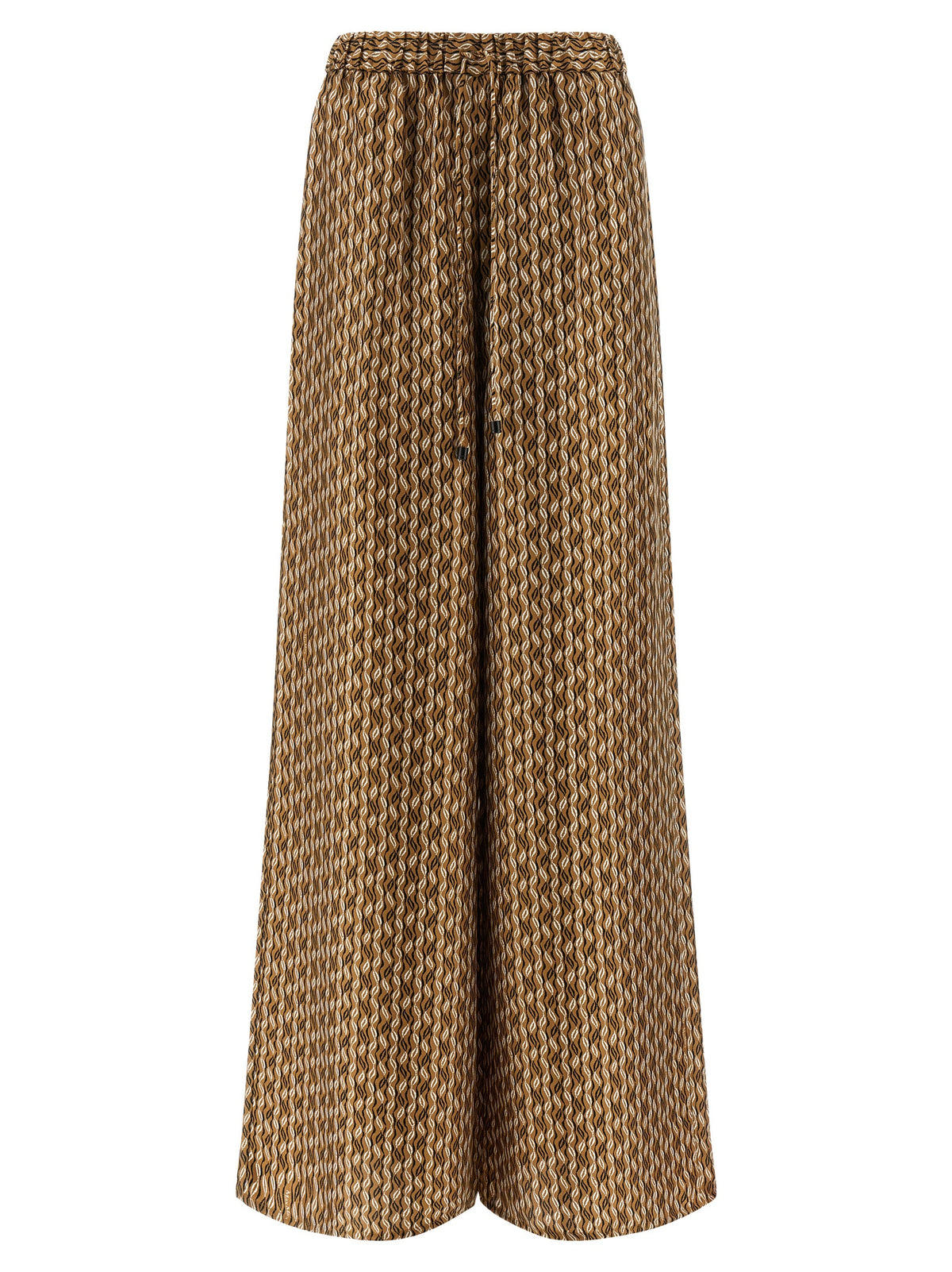 Max Mara Braune Seidenhose Lässig