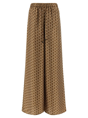 Max Mara Braune Seidenhose Lässig