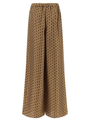 Max Mara Braune Seidenhose Lässig