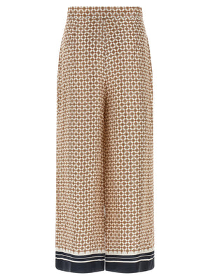 Max Mara Blaue Seidenhose