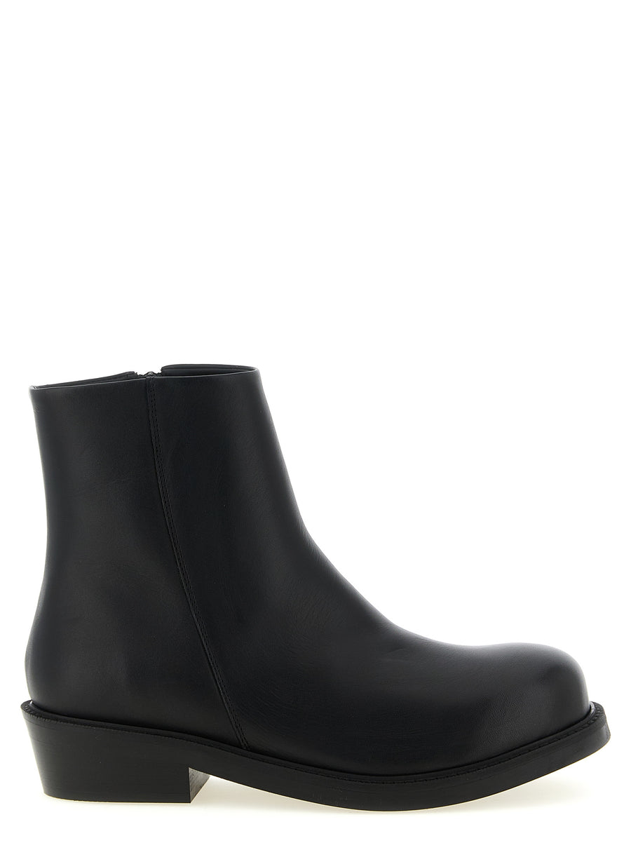 SÉFR Schwarze Stiefeletten aus Kalbsleder